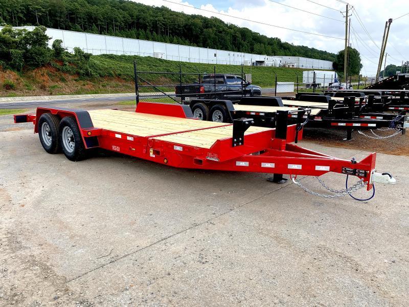 New 2021 BB 7ft x 20ft 14k Tandem Axle Bumper Pull Tilt Deck (Red