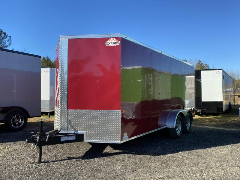 New 2021 Rock Solid 7ft x 16ft 7k Tandem Axle Bumper Pull Enclosed w/6ft walls (Brandywine) New 2021 Rock Solid 7ft x 16ft 7k Tandem Axle Bumper Pull Enclosed w/6ft walls (Brandywine)