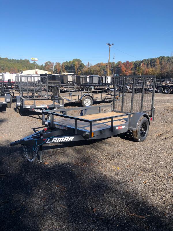 New 2021 Lamar 5ft x 10ft 3.5k Single Axle Bumper Pull Utility w/1ft walls (Lamar Gray) New 2021 Lamar 5ft x 10ft 3.5k Single Axle Bumper Pull Utility w/1ft walls (Lamar Gray)