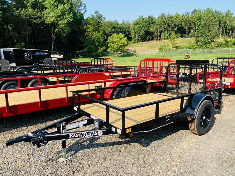New 2021 East Texas 5ft x 10ft 3.5k Single Axle Bumper Pull Utility w/1ft walls (Black) New 2021 East Texas 5ft x 10ft 3.5k Single Axle Bumper Pull Utility w/1ft walls (Black)