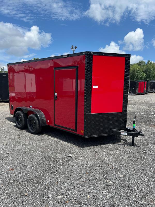 New 2023 Nationcraft 7ft x 14ft 7k Tandem Axle Bumper Pull Enclosed w/6ft walls & Full Width