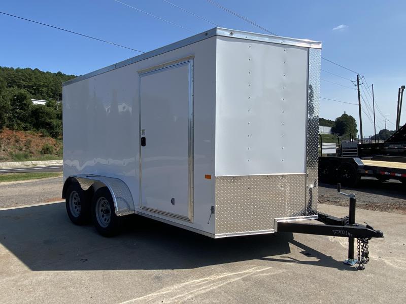 New 2021 Rock Solid 7ft x 12ft 7k Tandem Axle Bumper Pull Enclosed w/6ft walls (White) New 2021 Rock Solid 7ft x 12ft 7k Tandem Axle Bumper Pull Enclosed w/6ft walls (White)