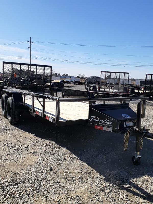 2021 Delta Manufacturing 235U16 82"x16' Utility Trailer Silver Moon