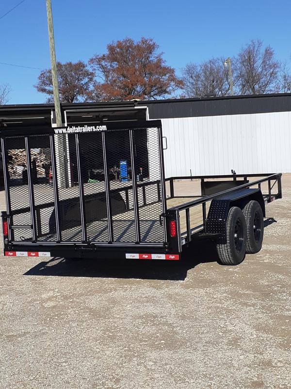 2021 Delta Manufacturing 235U16 82"x16' Utility Trailer Silver Moon