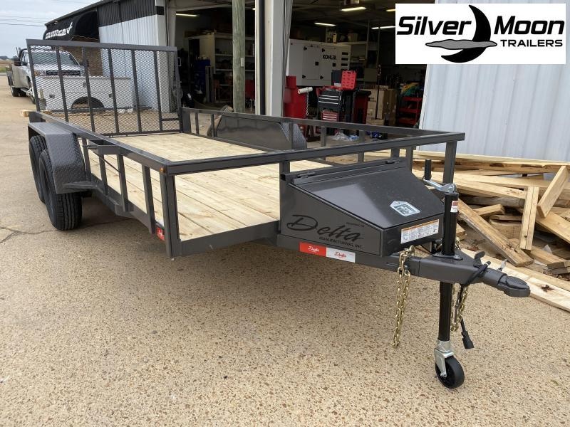 2021 Delta Manufacturing 235U16 82"x16' Utility Trailer Silver Moon