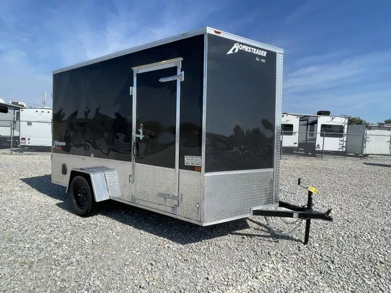USED Homesteader 7x12 SA Enclosed Trailer w/ Ramp Door 