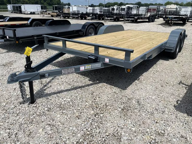 18' Wood Floor Car Hauler w/ ramps