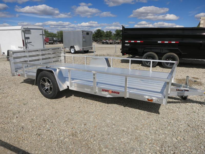 Sport Haven 7x14 Aluminum Utility Trailer w/ Bi-fold Gate Sport Haven 7x14 Aluminum Utility Trailer w/ Bi-fold Gate