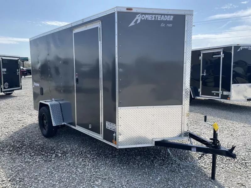 Homesteader 6x12 SA Enclosed Trailer w ramp door - Side wall vents - D Rings