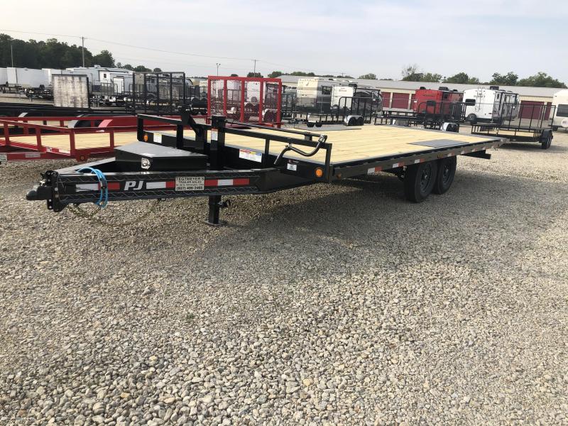 PJ Trailer 22' Tandem Axle Deck over Flatbed Tilt Trailer PJ Trailer 22' Tandem Axle Deck over Flatbed Tilt Trailer