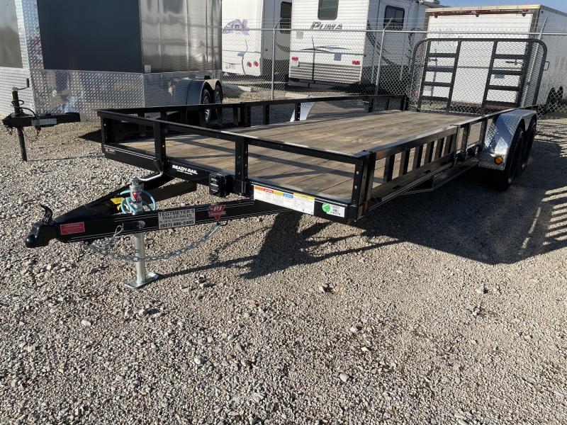 PJ Trailers 7' x 20' Utility Trailer w/ HD Gate - Side ATV Loading Ramps PJ Trailers 7' x 20' Utility Trailer w/ HD Gate - Side ATV Loading Ramps