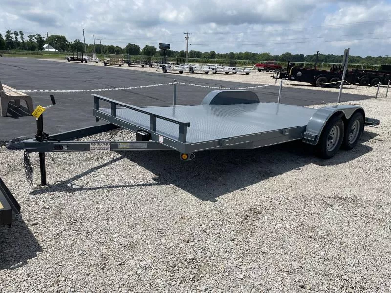 18' TA Steel Floor Car Trailer w/ Ramps