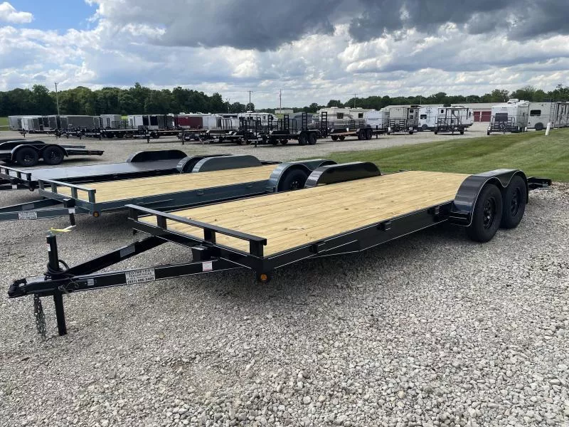 20' Wood Floor Car Hauler w/ ramps
