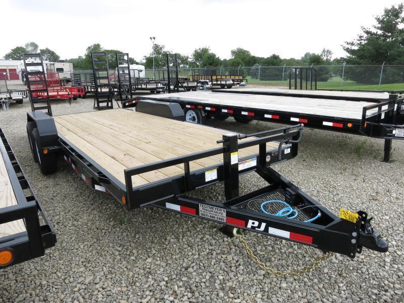 PJ Trailers 22' Equipment Trailer w/ Stand up Ramps PJ Trailers 22' Equipment Trailer w/ Stand up Ramps