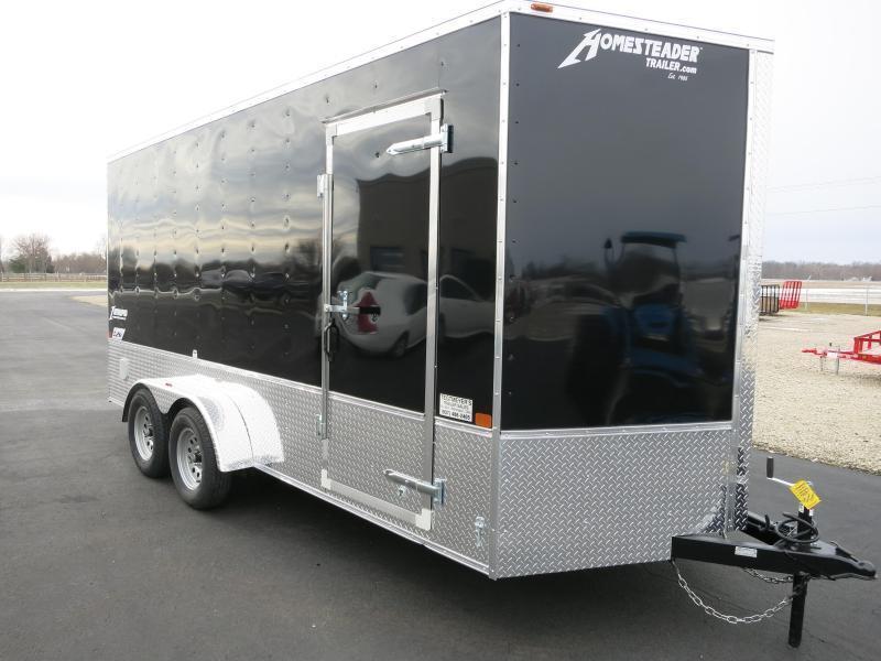 Homesteader Trailers 7x14 Enclosed Trailer w/ Ramp Door - Side Wall Vents - D Rings - Side Door Homesteader Trailers 7x14 Enclosed Trailer w/ Ramp Door - Side Wall Vents - D Rings - Side Door