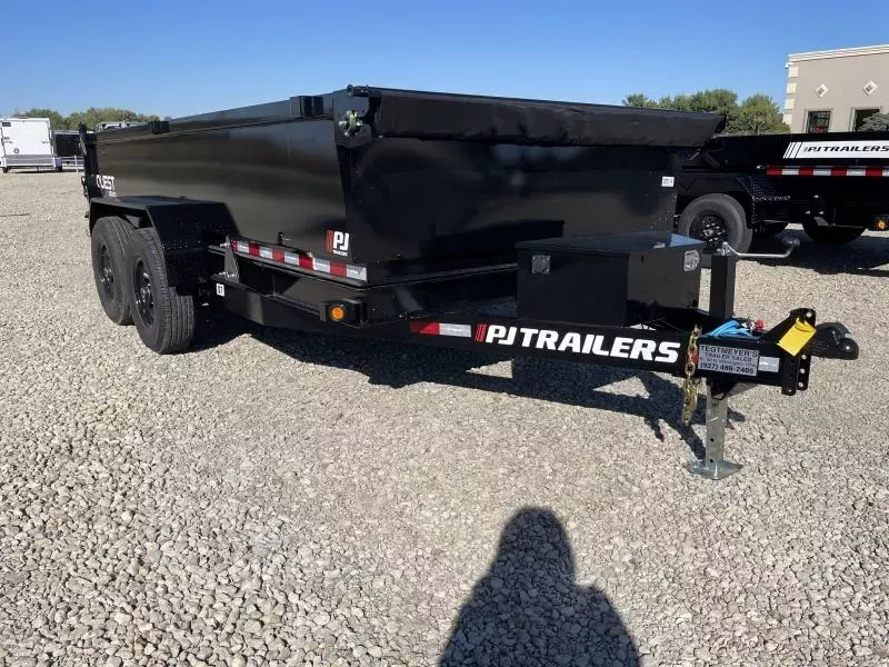 PJ Trailers 14' x 83" Dump Trailer - Scissor Lift
