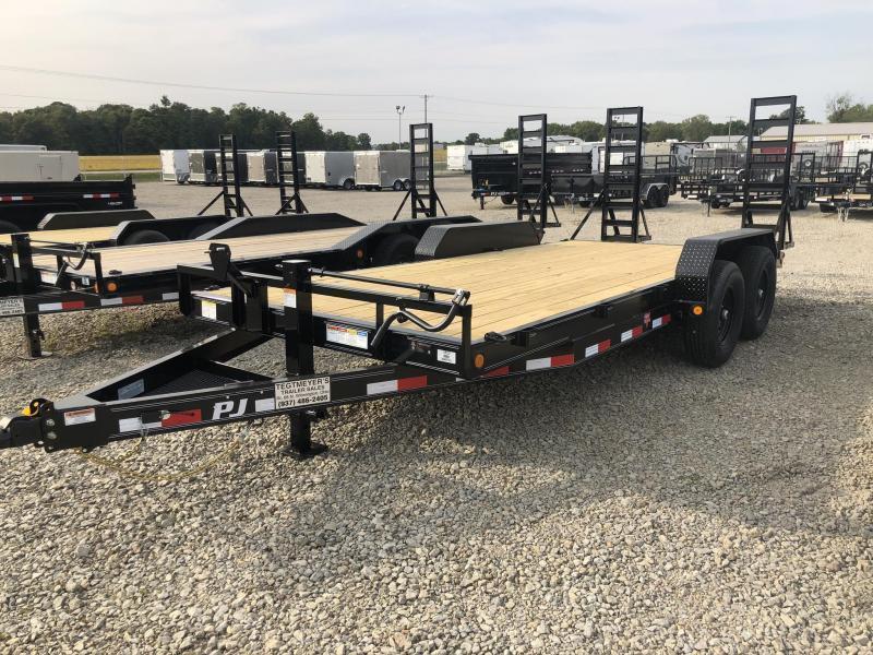 PJ Trailers 20' Equipment Trailer w/ Stand up Ramps PJ Trailers 20' Equipment Trailer w/ Stand up Ramps