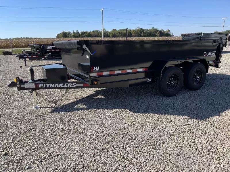 PJ Trailers 14' x 83" Dump Trailer - Scissor Lift