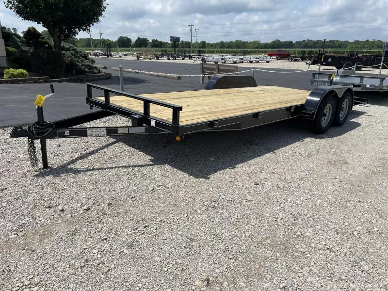 20' Wood Floor Car Hauler w/ ramps