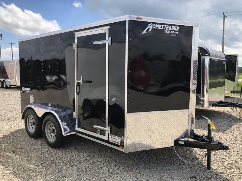 Homesteader 7x12 TA-7 Enclosed Trailer w/ Ramp Door - Side Wall Vents - D Rings - Side Door Homesteader 7x12 TA-7 Enclosed Trailer w/ Ramp Door - Side Wall Vents - D Rings - Side Door