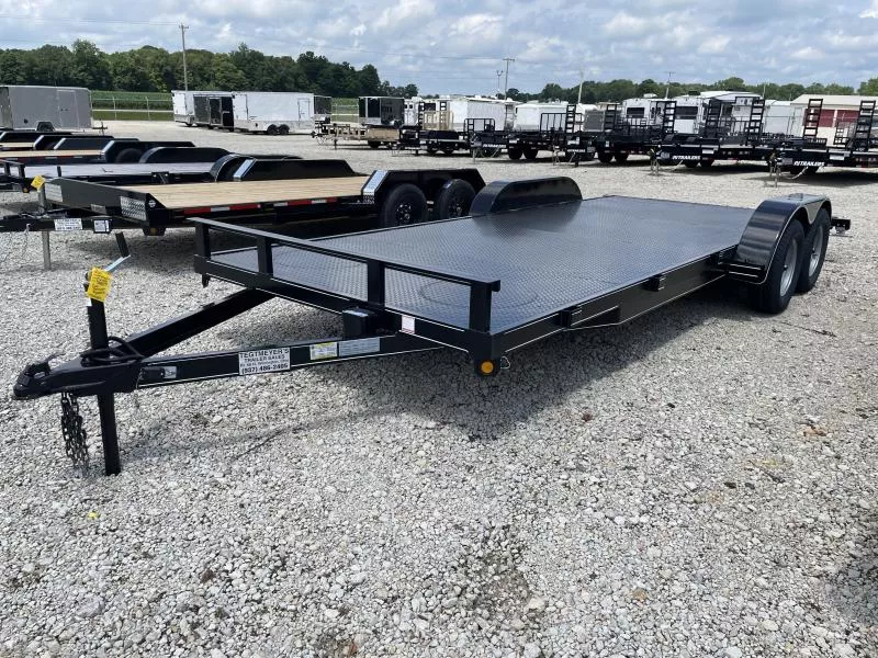 20' TA Steel Floor Car Trailer w/ Ramps