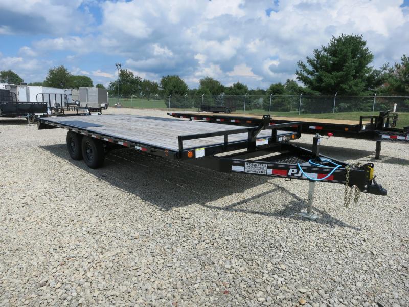 PJ Trailers 20' Flatbed Deckover w/ Slide in Ramps PJ Trailers 20' Flatbed Deckover w/ Slide in Ramps