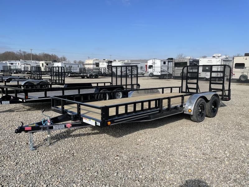 PJ Trailers 7' x 20' Utility Trailer w/ HD Gate - ATV RAMPS