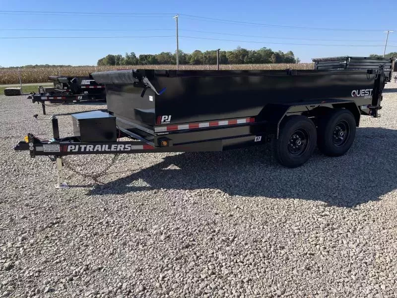 PJ Trailers 14' x 83" Dump Trailer - Scissor Lift