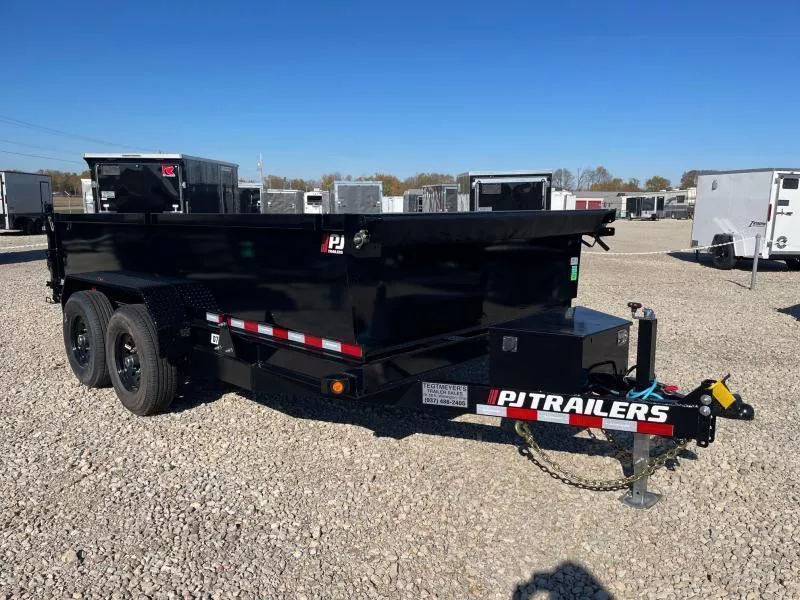PJ Trailers 14' x 83" Dump Trailer - Scissor Lift