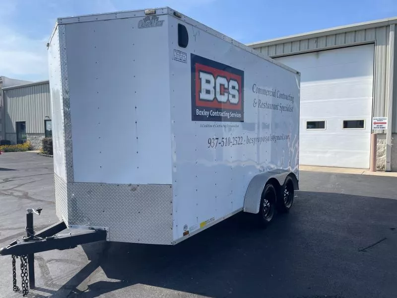 Used TA 7x14 Enclosed Trailer w/ Ramp Door & Extra Height