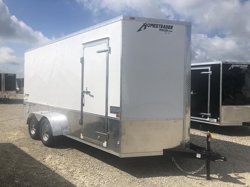 Homesteader Trailers 7x14 Enclosed Trailer w/ Ramp Door - Side Wall Vents - D Rings - Side Door Homesteader Trailers 7x14 Enclosed Trailer w/ Ramp Door - Side Wall Vents - D Rings - Side Door