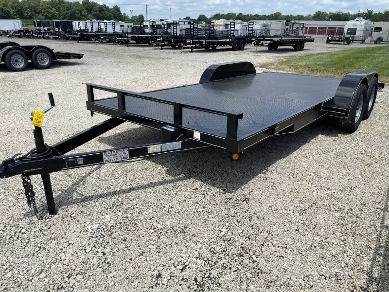 18' TA Steel Floor Car Trailer w/ Ramps