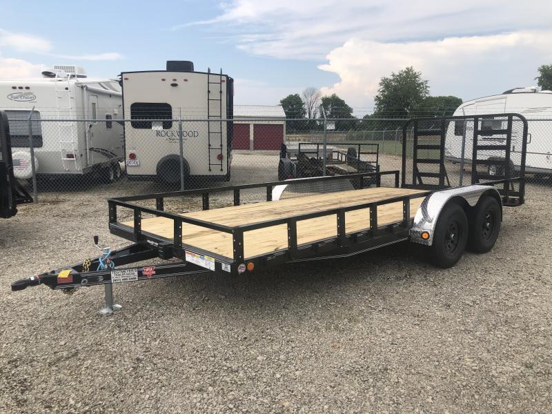 PJ Trailers 7' x 20' Utility Trailer w/ HD Gate - Dove PJ Trailers 7' x 20' Utility Trailer w/ HD Gate - Dove