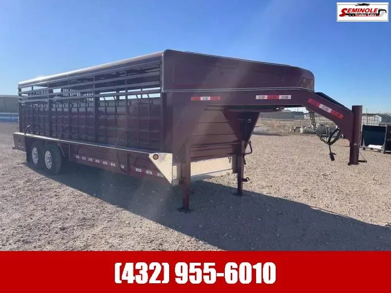 2026 GR Trailers 6.8' x 24' Gooseneck Stock Trailer