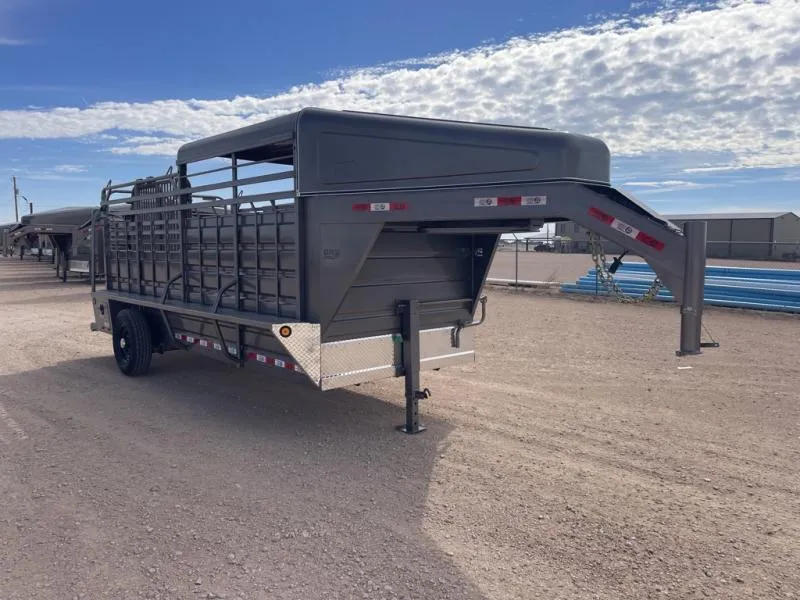 2026 East Texas Trailers 6' X 16' GOOSENECK SINGLE AXLE STOCK TRAILER
