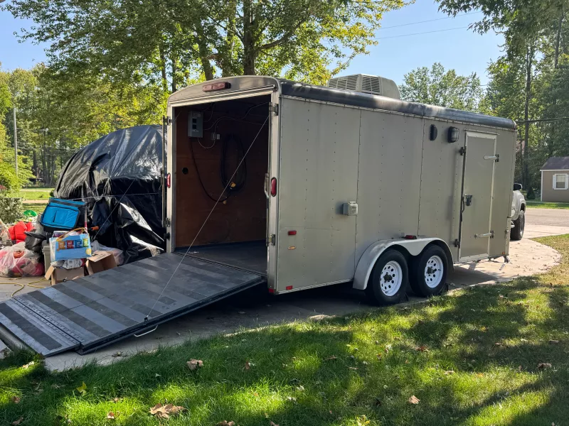 Enclosed trailer/ camper great for ATVs/Dirt Bikes/ Camping