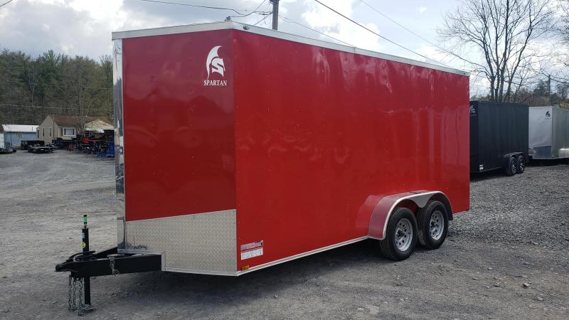 2021 Spartan 7 x 16 - 7K GVW with 7' Ceiling Height RED 2021 Spartan 7 x 16 - 7K GVW with 7' Ceiling Height RED