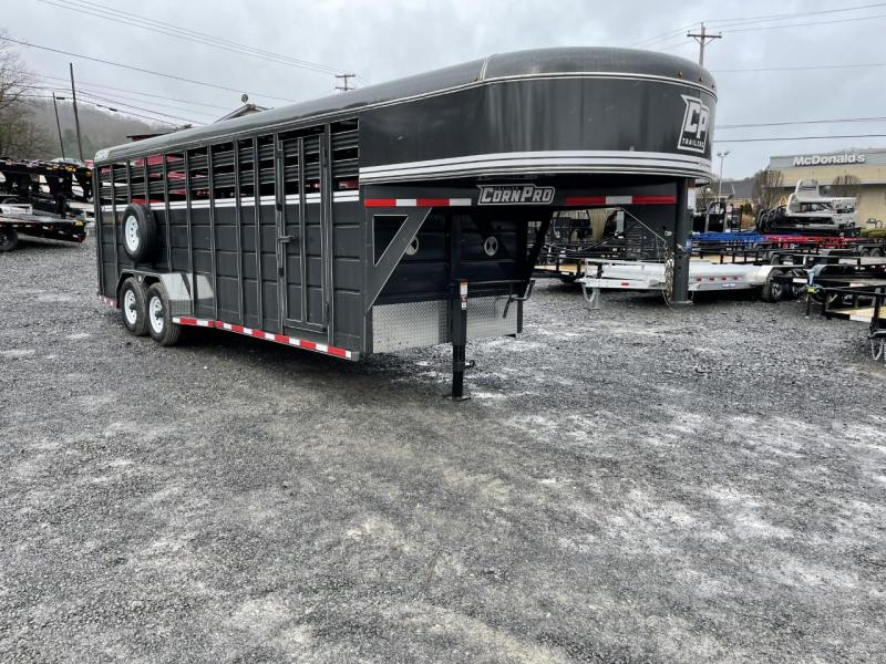 2022 Corn Pro 7 x 22 12,000 GVW Gooseneck Stock Trailer with 7' Ceiling Height 2022 Corn Pro 7 x 22 12,000 GVW Gooseneck Stock Trailer with 7' Ceiling Height