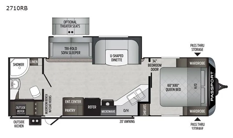 used Travel Trailers Keystone RV Passport for sale, in Titusville, FL Thumbnail 2