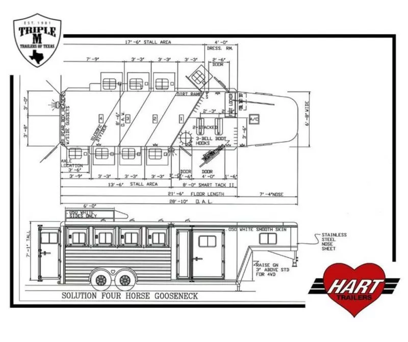 2026 Hart Trailers SOLUTION Horse Trailer