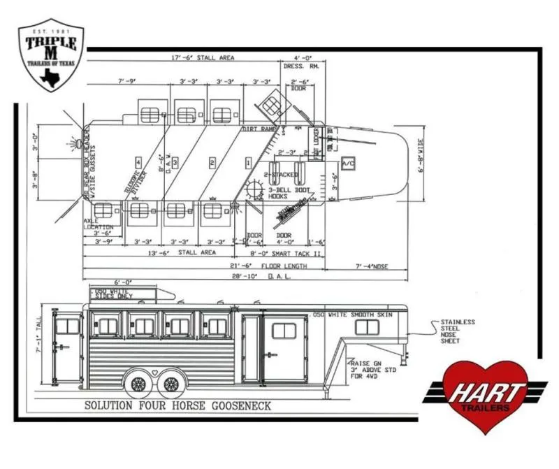 new Horse Trailers Hart Trailers  for sale, in Willspoint, TX Thumbnail 20