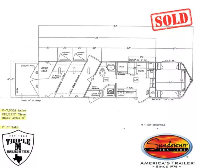 2026 Sundowner Trailers 8312 HORIZON Horse Trailer