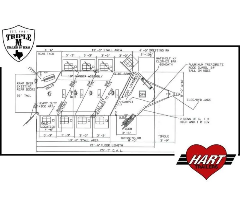 new Horse Trailers Hart Trailers  for sale, in Willspoint, TX Thumbnail 19