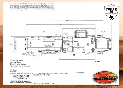 2027 Sundowner Trailers 2686SGM-20 Horse Trailer