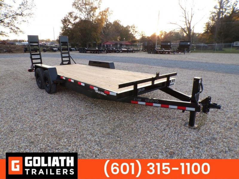 2024 Triple Crown Trailers 7X20 Flatbed Equipment Trailer 14K LB GVWR Equipment Trailer