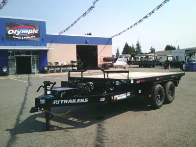 2026 PJ Trailers DR14 7X14 14K Roll Off Dump Trailer With Skid Deck