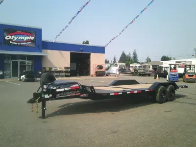 2027 Horizon HET24 8.5X24 21K BP Gravity Tilt Deck With D-Rings / Toolbox / Spare Tire
