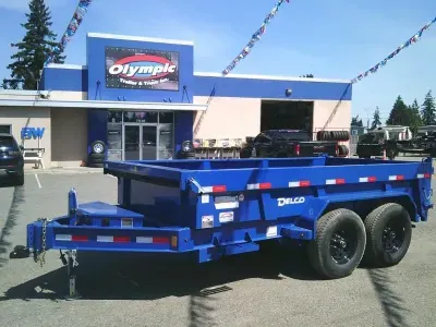2026 Delco Trailers D212 6X12 12K Dump Tarp Kit Ramps Spreader Gate