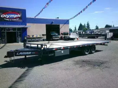 2027 Lamar Trailers LFA24 8.5x24 14K Deckover Tilt Equipment Trailer With Winch Plate