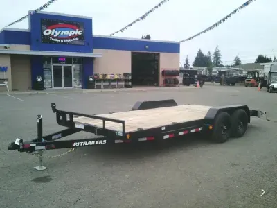2027 PJ Trailers CE182 7X18 10K Channel Equipment Trailer Dovetail